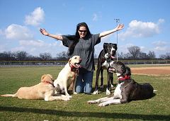 Birgit aka MissDolittle with her pack